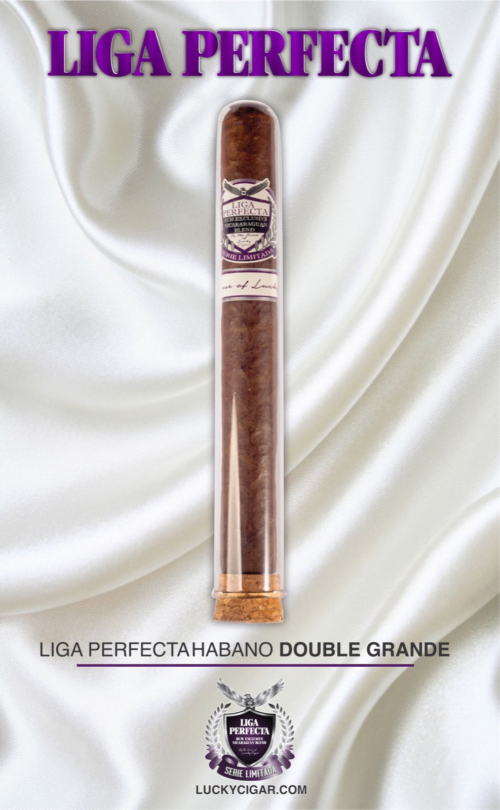 Rum Cigars: Liga Perfecta From The Infusions Collection by Lucky Cigar: Toro 6x50 Habano Double Grande 7x50 Single Cigar