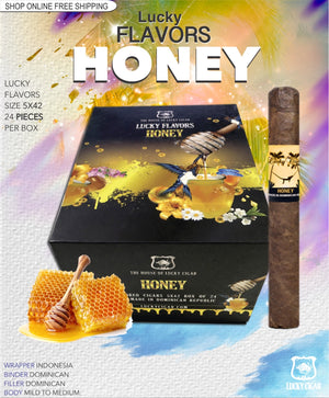 Flavored Cigars: Lucky Flavors Honey 5x42 Box of 24