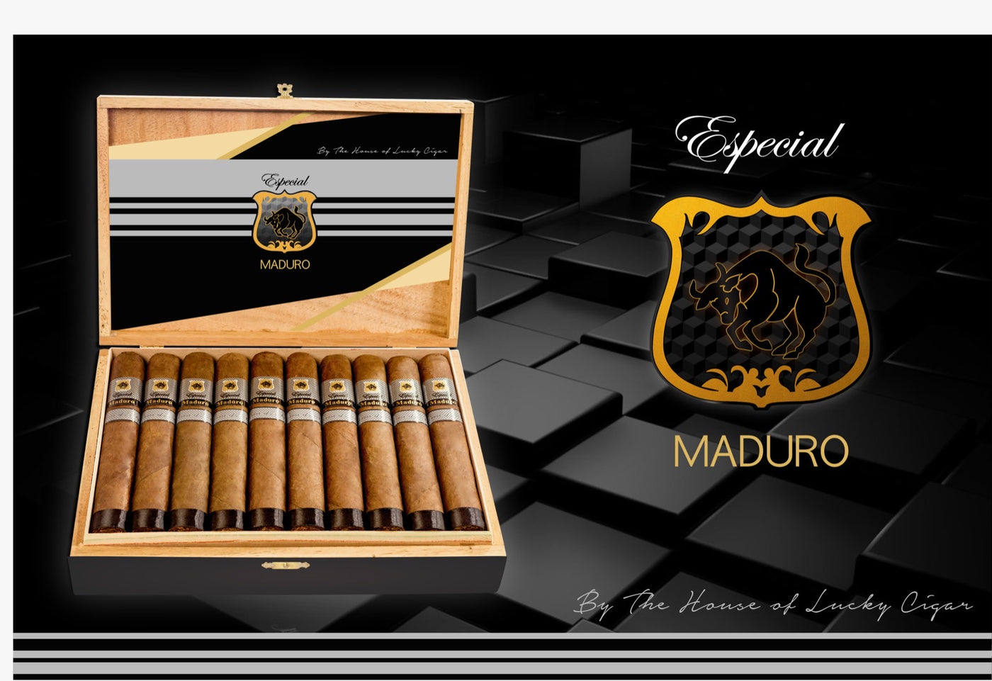 Maduro Cigars: Especial Maduro by Lucky Cigar: Perfecto 5x48 Box of 20