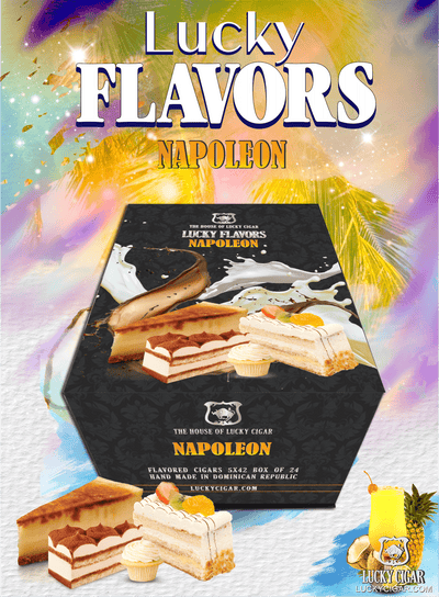 Flavored Cigars: Lucky Flavors coco Napoleon  5x42 Box of 24