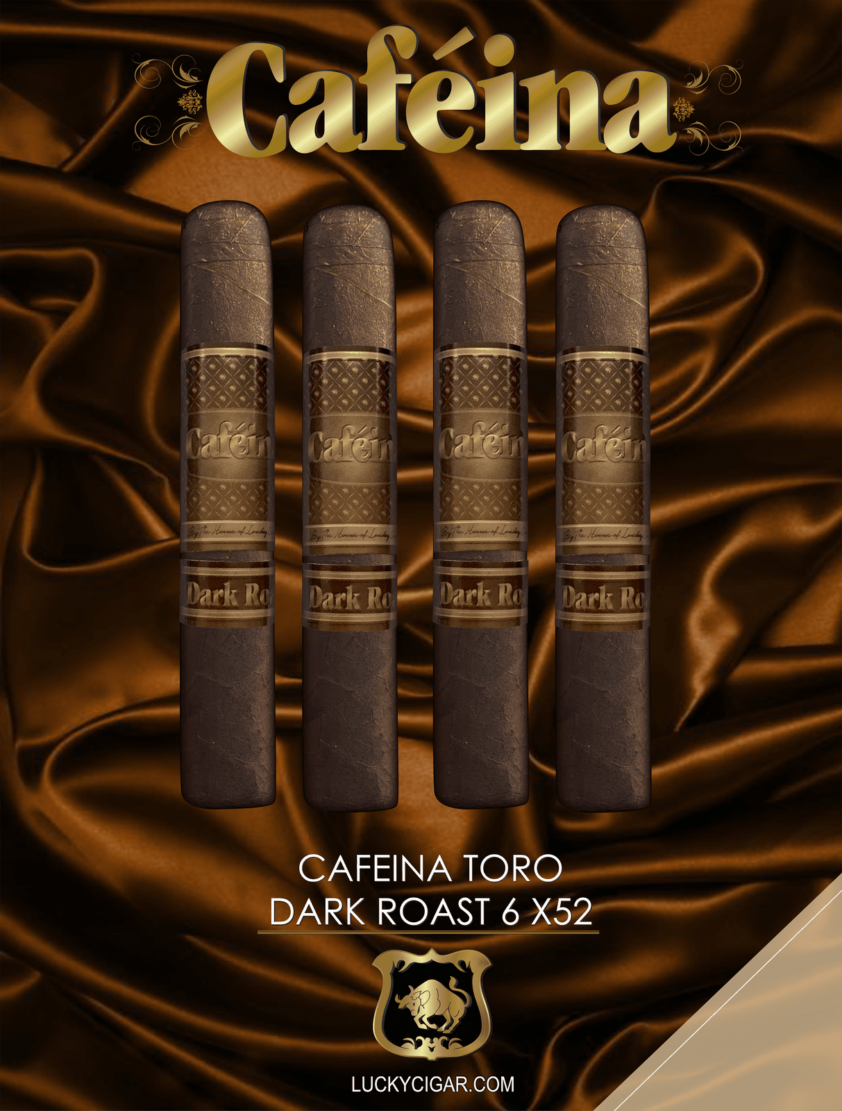 Infused Cigars: Cafeina Dark Roast Toro 6x52 Cigar Set of 4