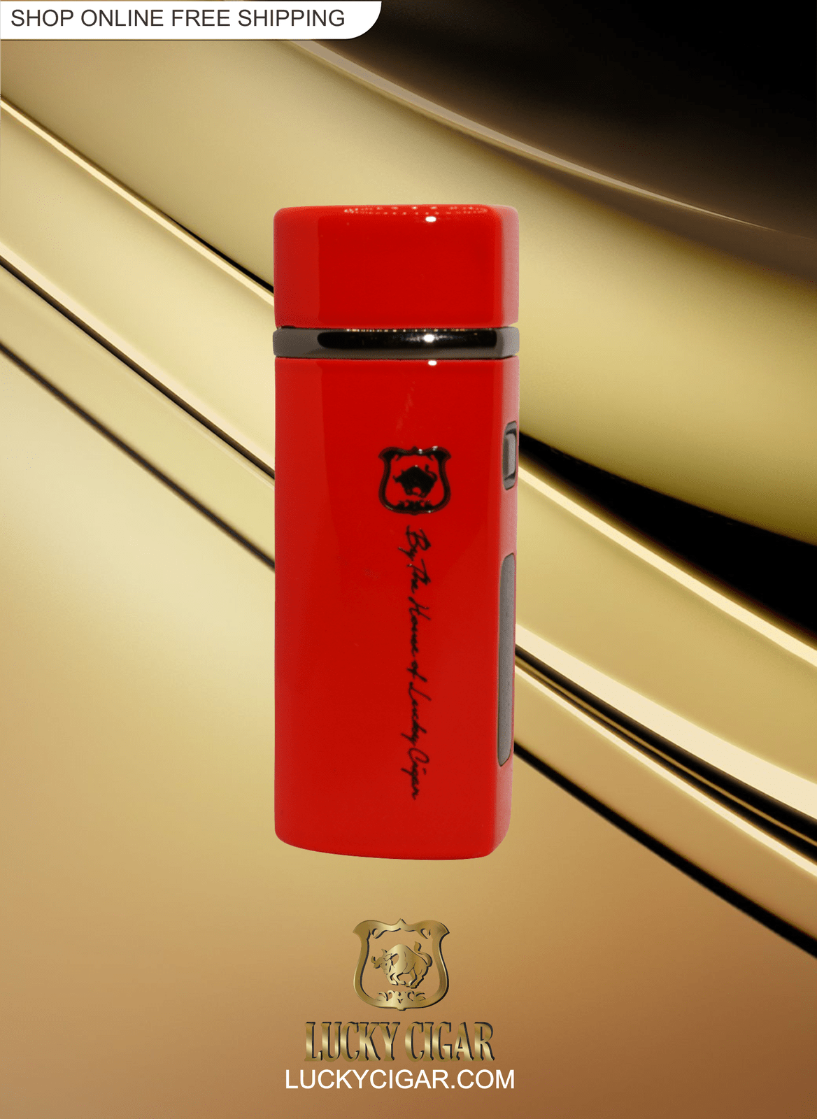 Cigar Lifestyle Accessories: Torch Lighter in Red