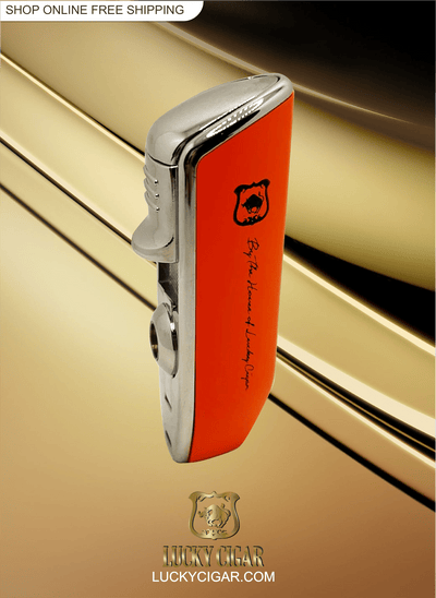 Cigar Lifestyle Accessories: Torch Lighter in Red