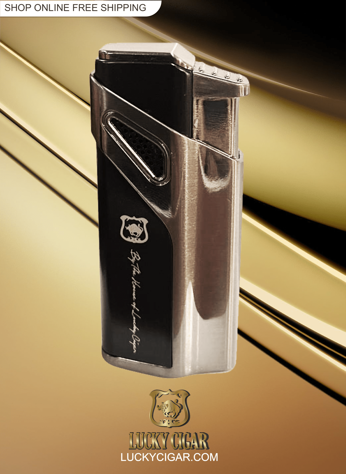 Cigar Lifestyle Accessories: Torch Lighter with in Chrome