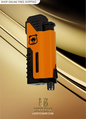 Cigar Lifestyle Accessories: caterpillar yellow  4 jets Torch