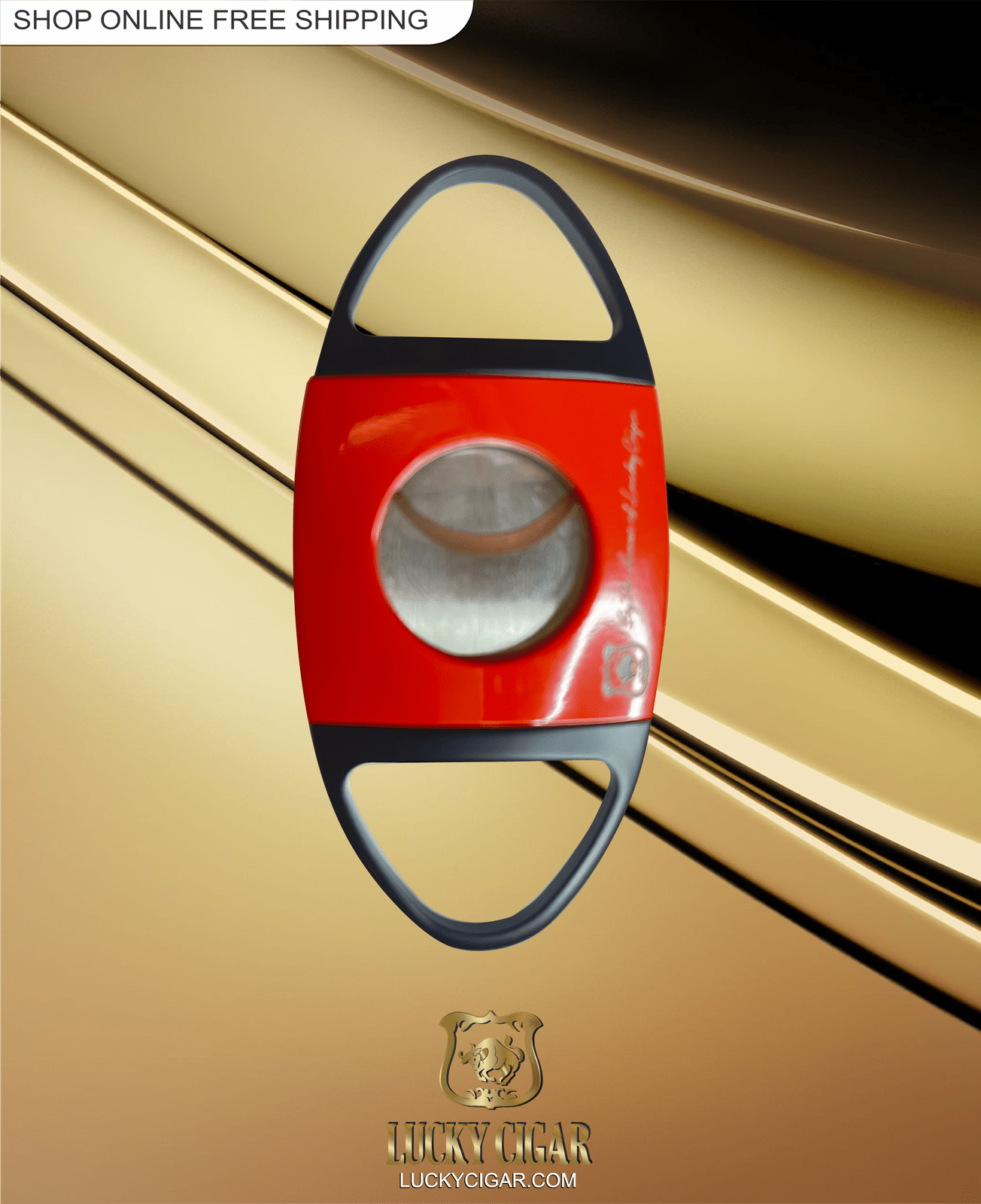 Cigar Lifestyle Accessories: Cigar Cutter in Red
