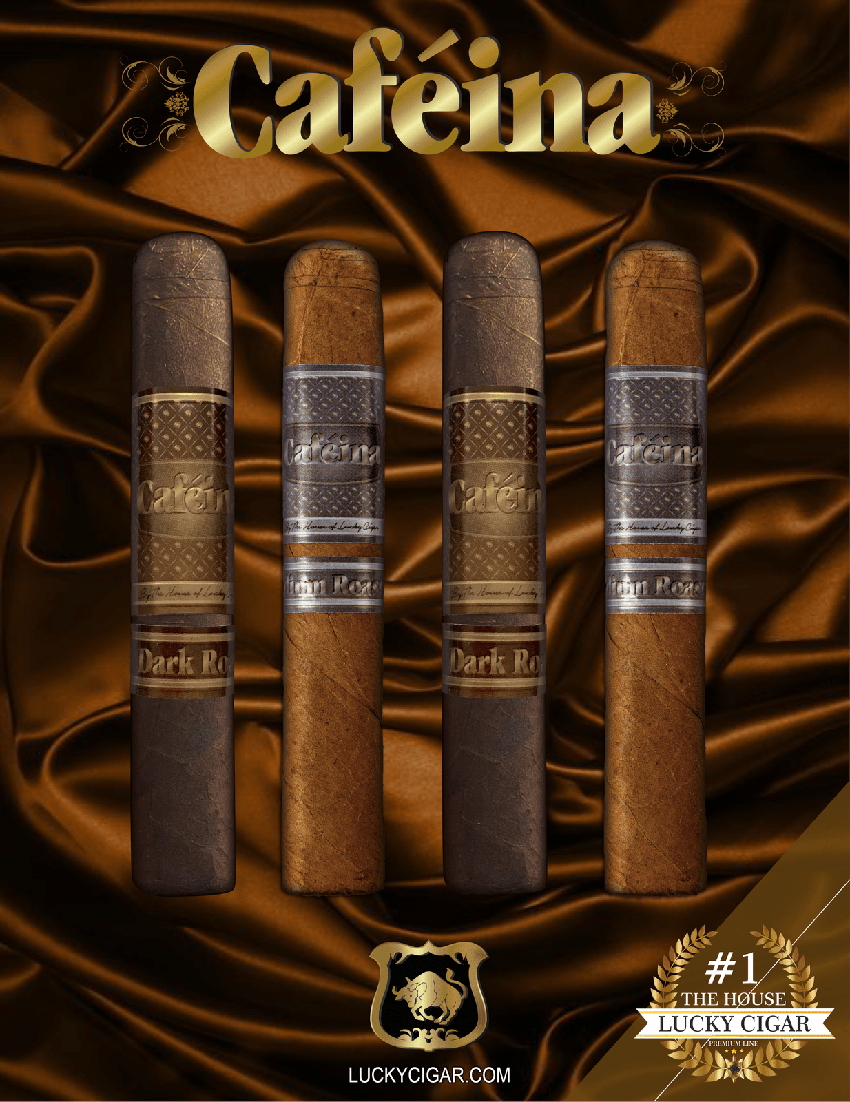 Infused Cigars: Cafeina Medium, Dark Roast Corona and Toro Cigar Set of 4